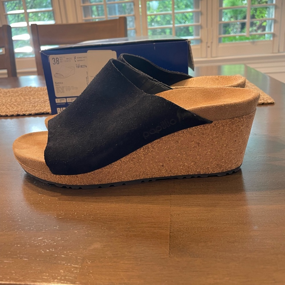Papillio Black Mules & Clogs with Contoured Footbed